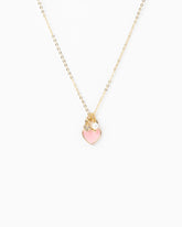 Heart Locket Necklace- Pink