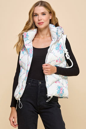 Floral Vest- White