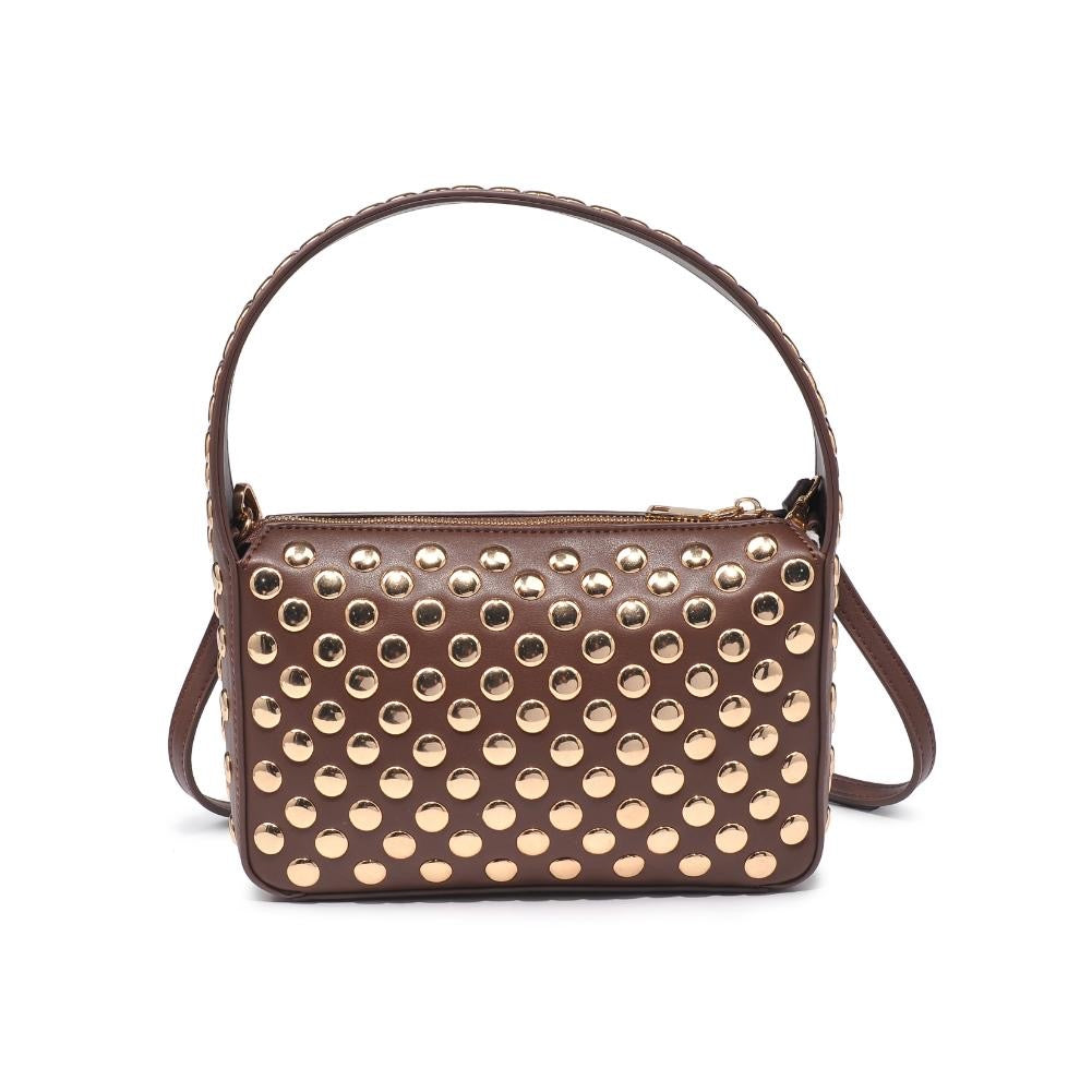 Isabel Studded Crossbody- Brown