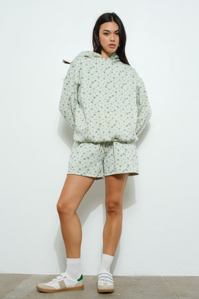 Ditsy Floral Hoodie Sweatshirt