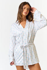 Ditsy Robe- Blue