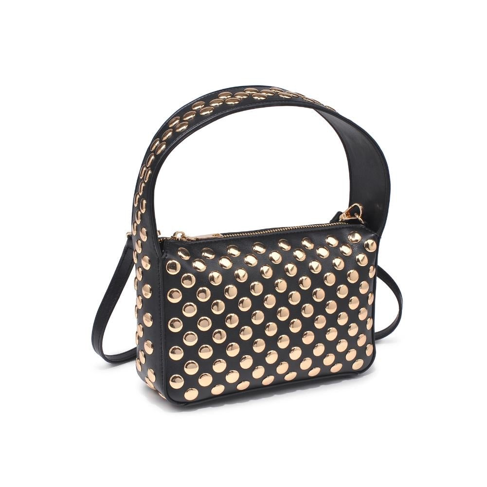 Isabel Studded Crossbody- Black