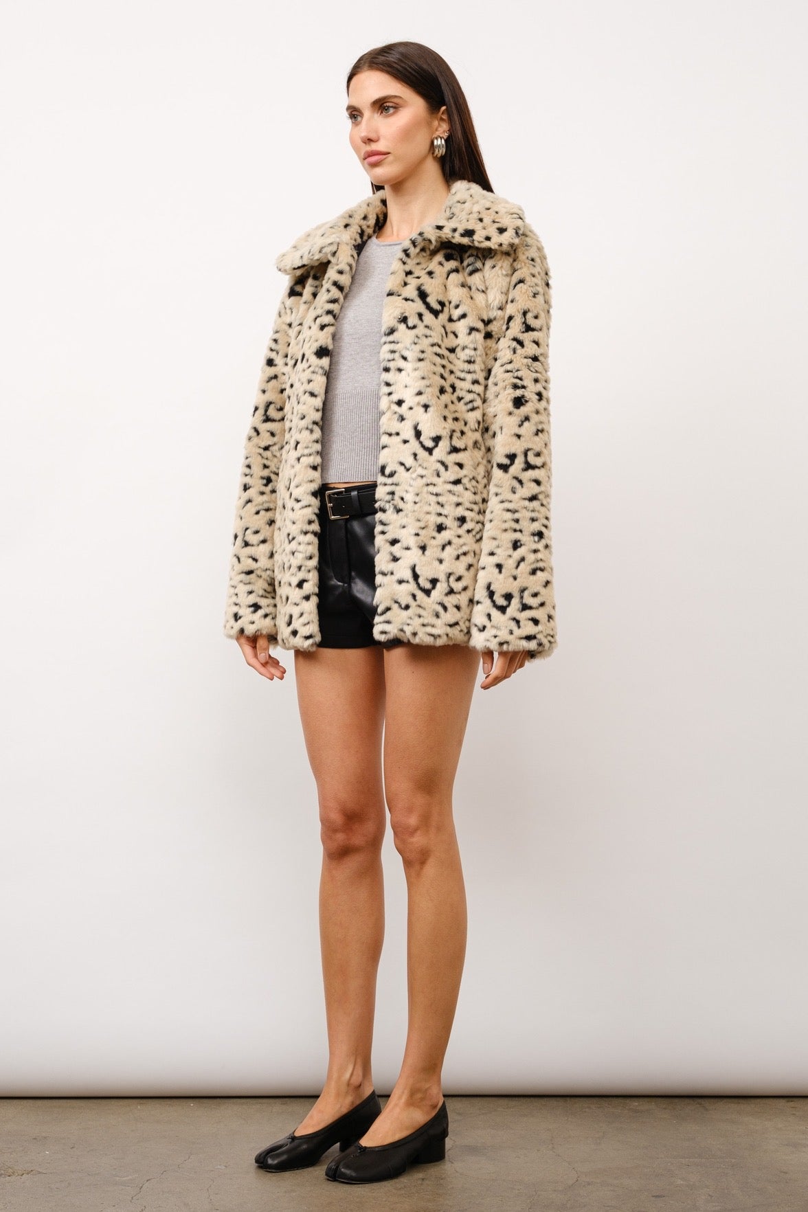 Naya Leopard Faux Fur Coat