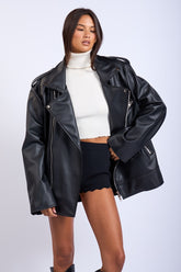 Oversized Leather Jacket