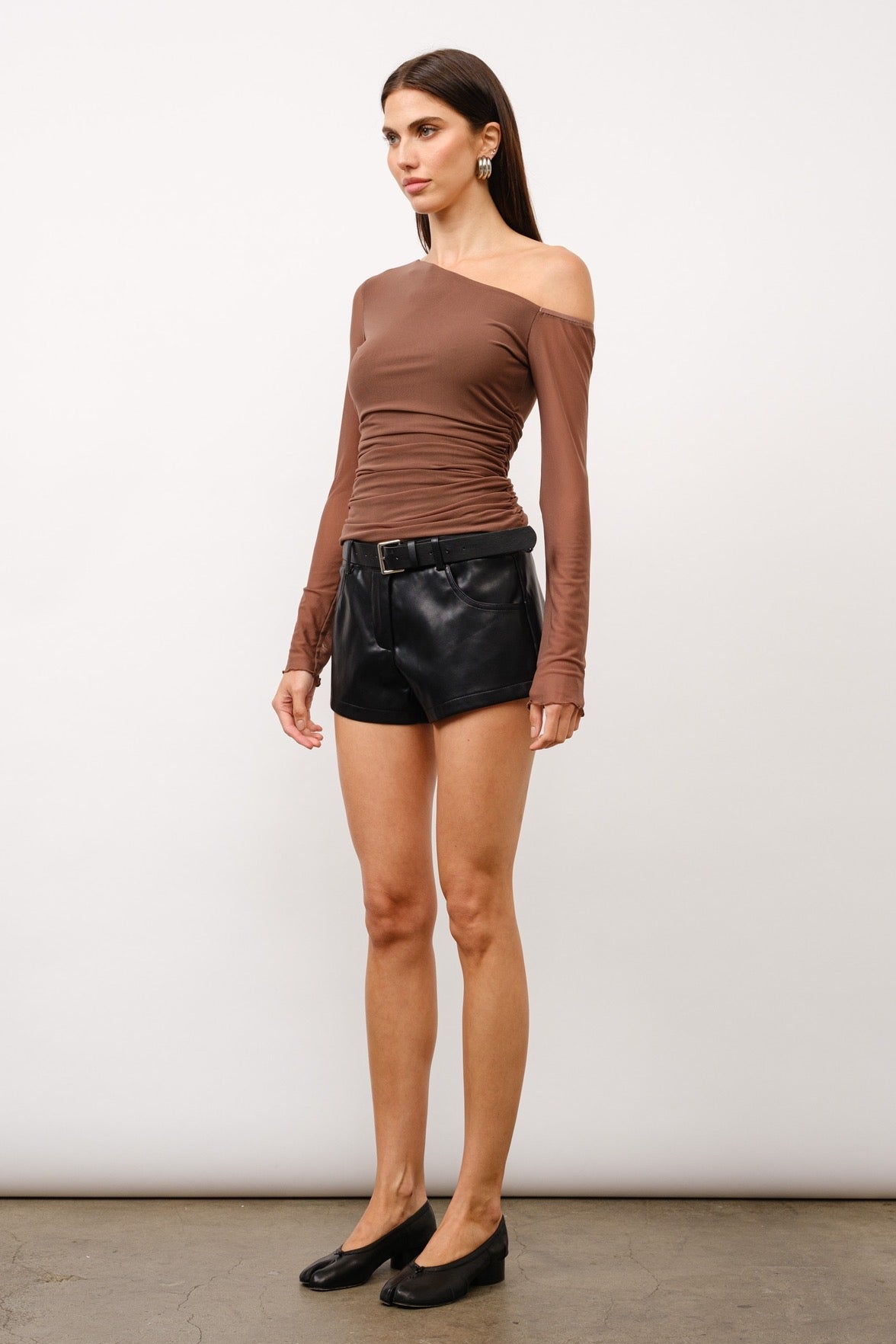 Alessia Asymmetrical Mesh Top