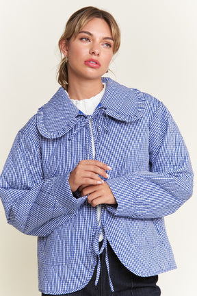 Blue Quilted Jacket