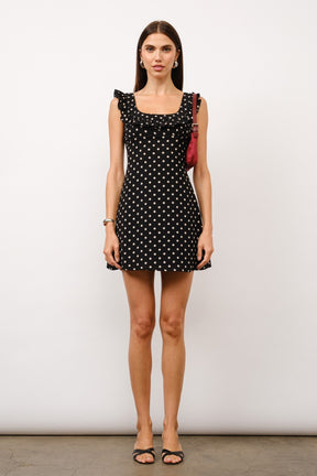 Myla Flared Polka Dot Mini Dress