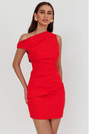 Luxe Layers Dress- Red