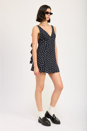 Navy Polka Dot Dress