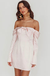 Silk Mini Dress- Pink