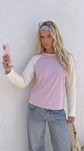 Baseball Tee - Pink