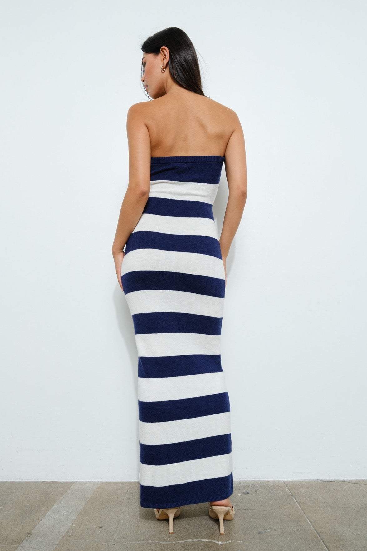 Striped Knit Maxi Dress