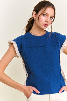 Ruffle Top - Blue