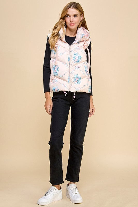 Floral Vest- White