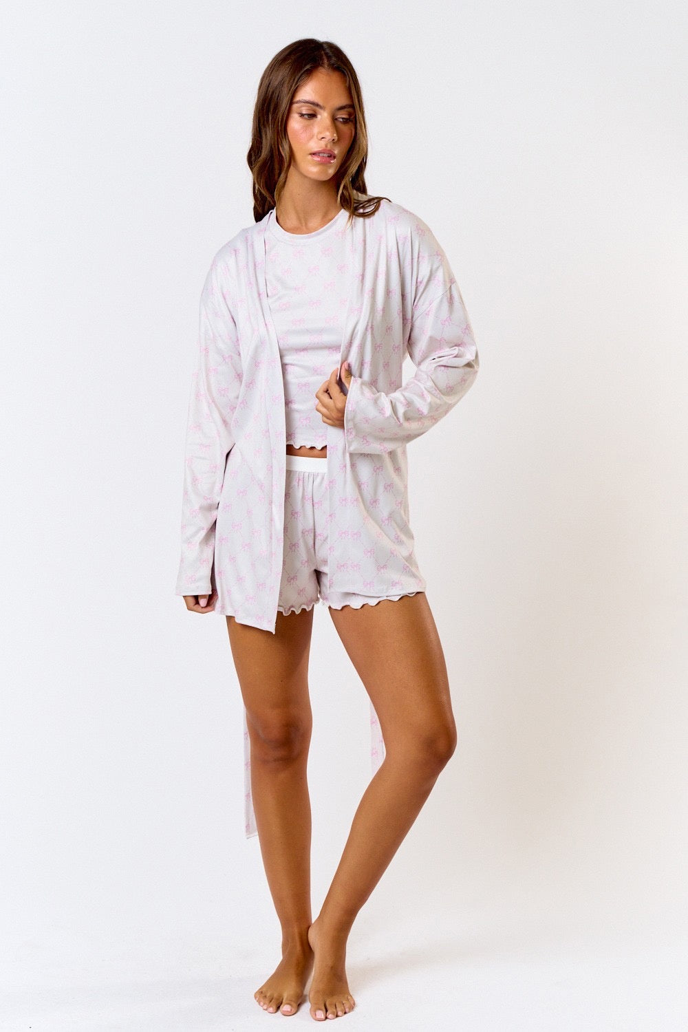 Ditsy Robe- Pink