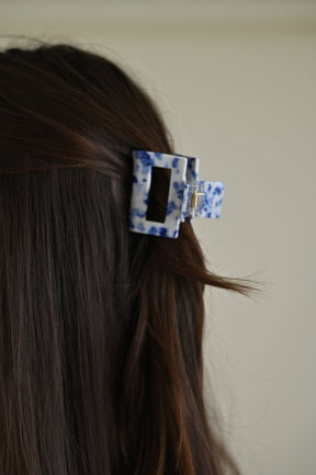 Blue Marble Hair Clip - Box