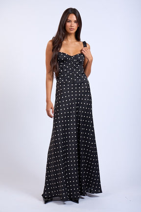 Fit&Flare Maxi Dress- Black