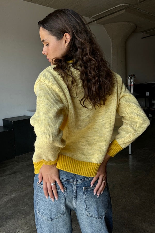 Color Block Sweater- Yellow