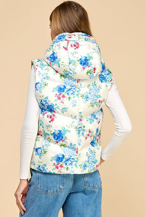 Floral Vest- Blue