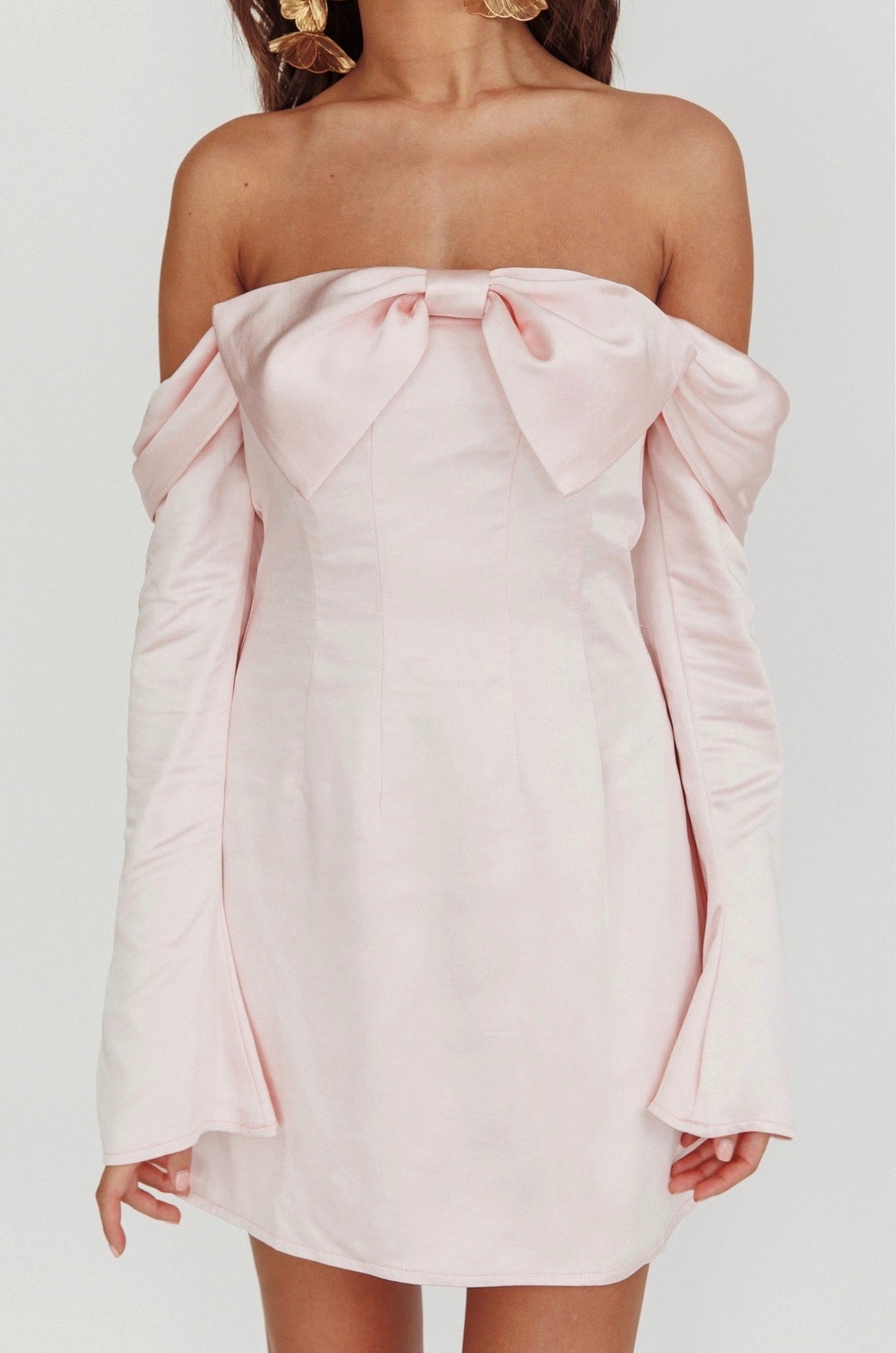 Silk Mini Dress- Pink