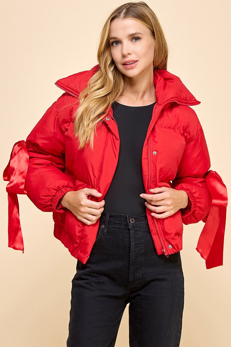 Puffer Jacket- Red