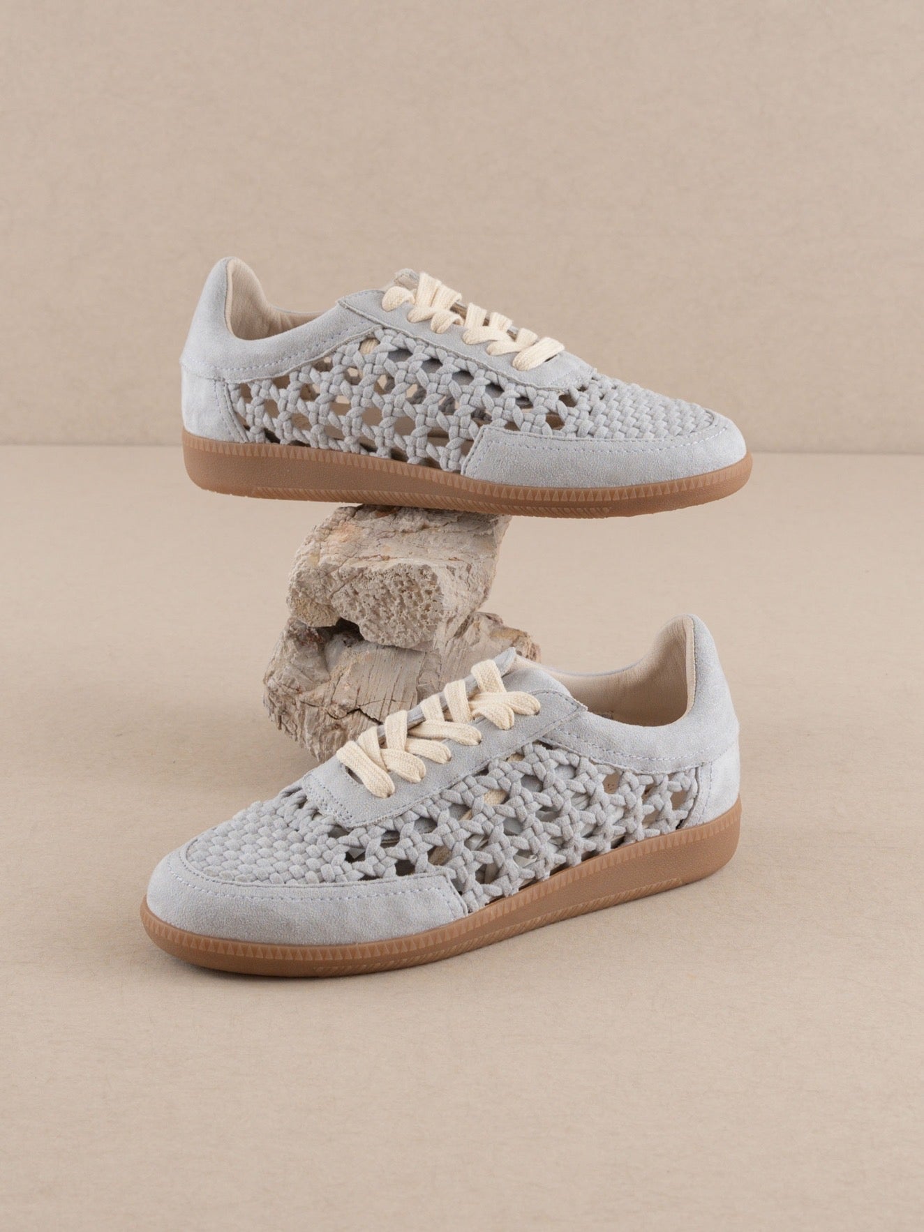 The Sandy Blue Crochet Sneaker