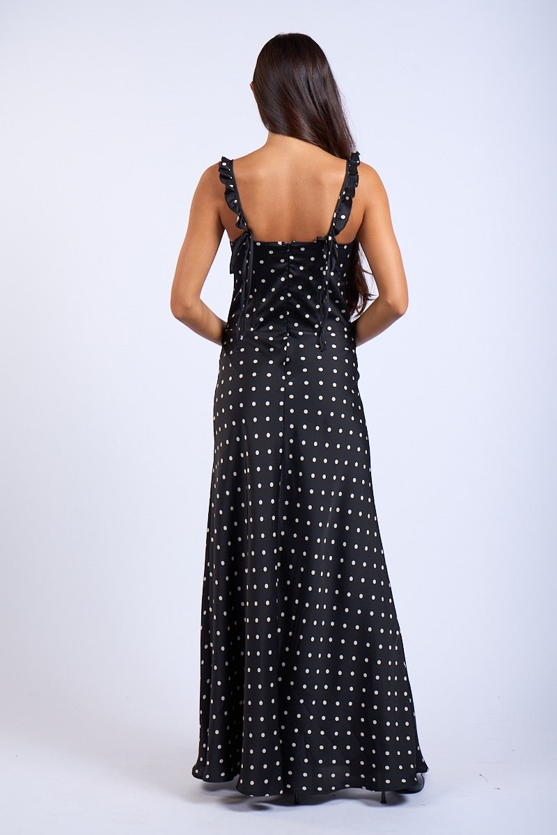 Fit&Flare Maxi Dress- Black