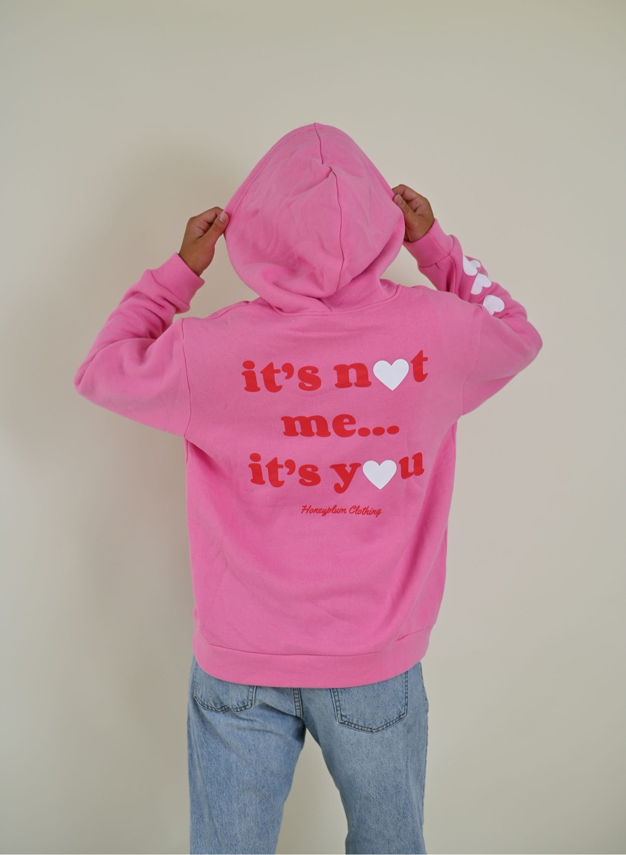 It's Not Me Hoodie- Hot Pink