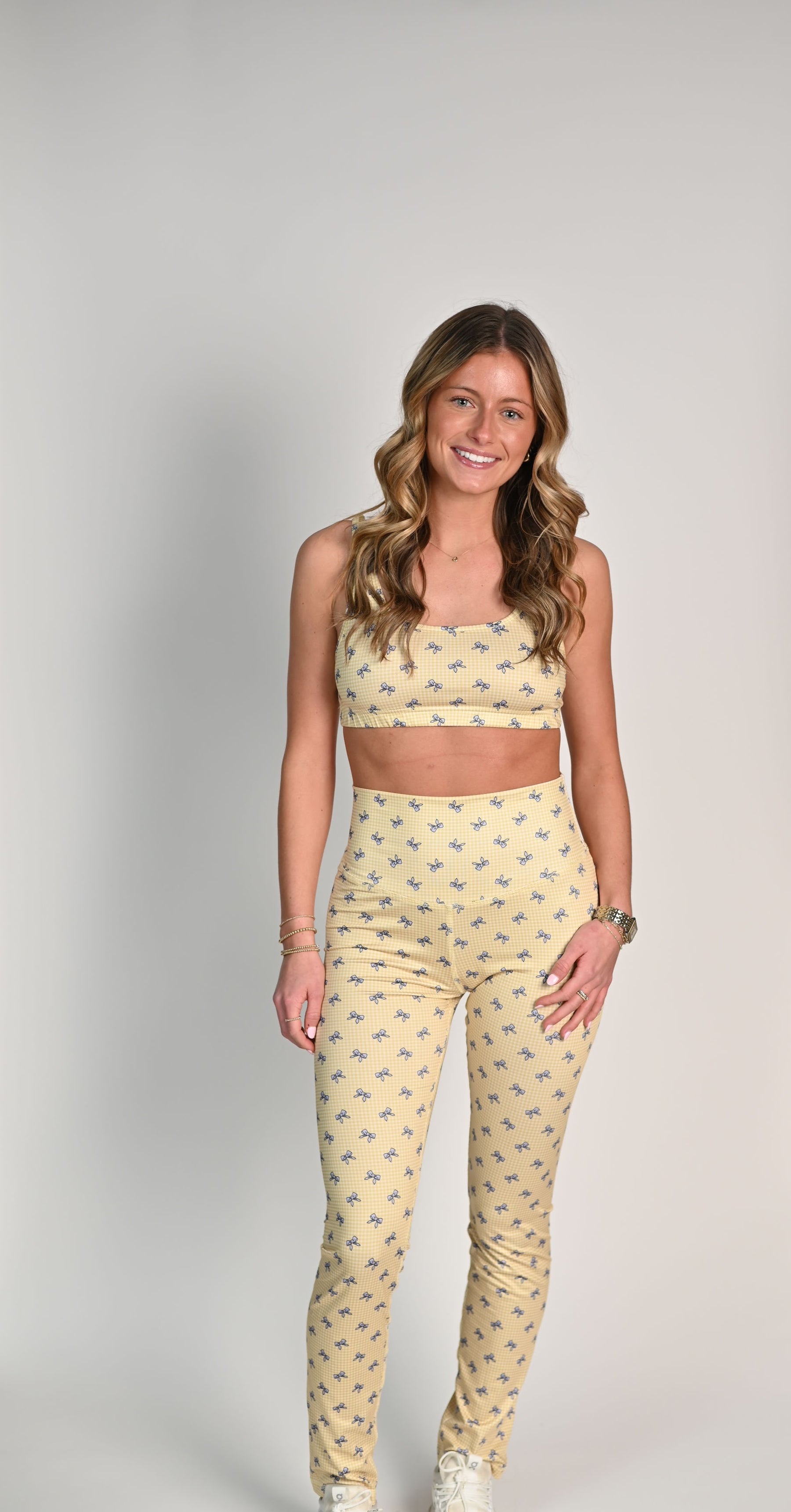 Lavender Bows Athleisure Bottoms