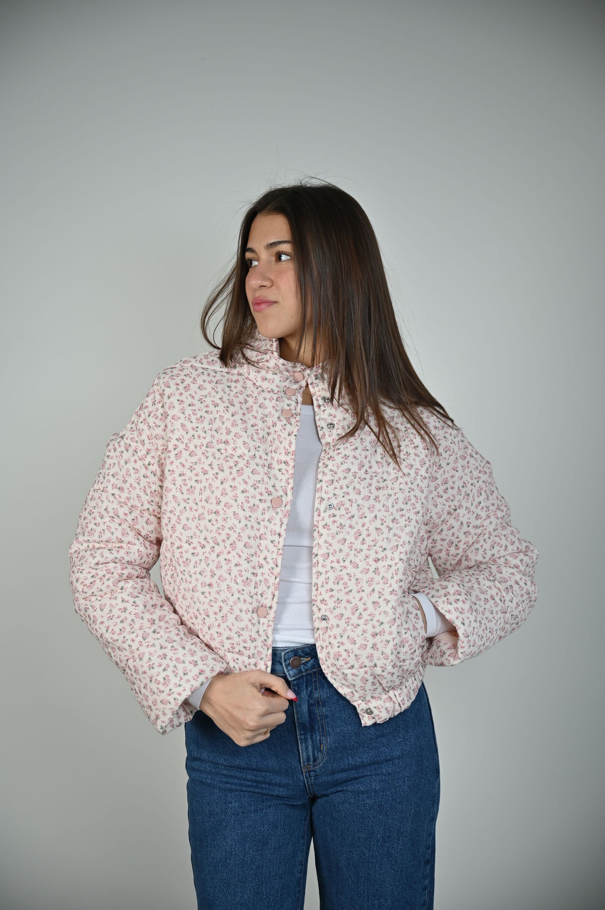 Pink Printed Jacket