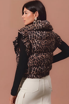 Cheetah Ruffle Vest