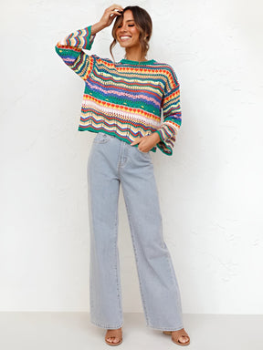 Rose Striped Sweater