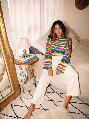 Rose Striped Sweater