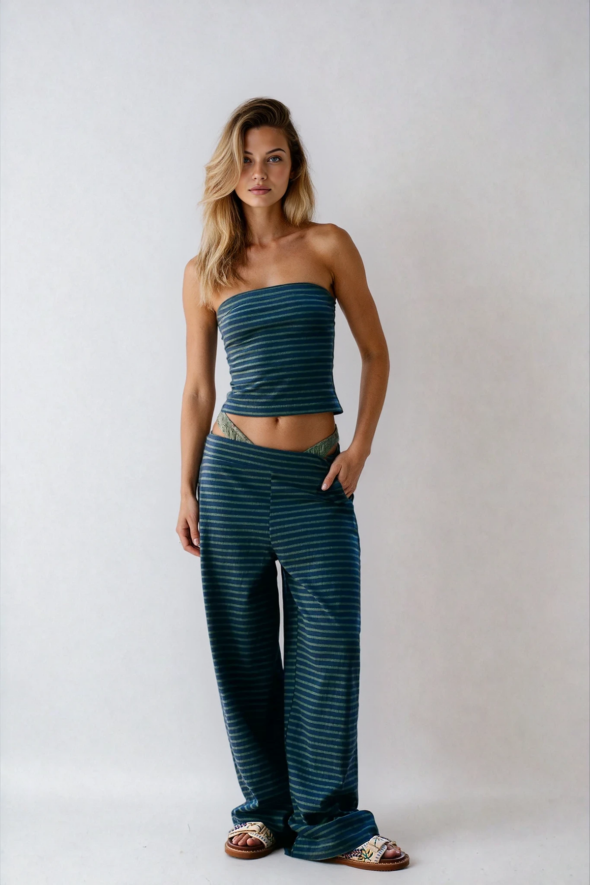 Stripe Summer Set- Blue