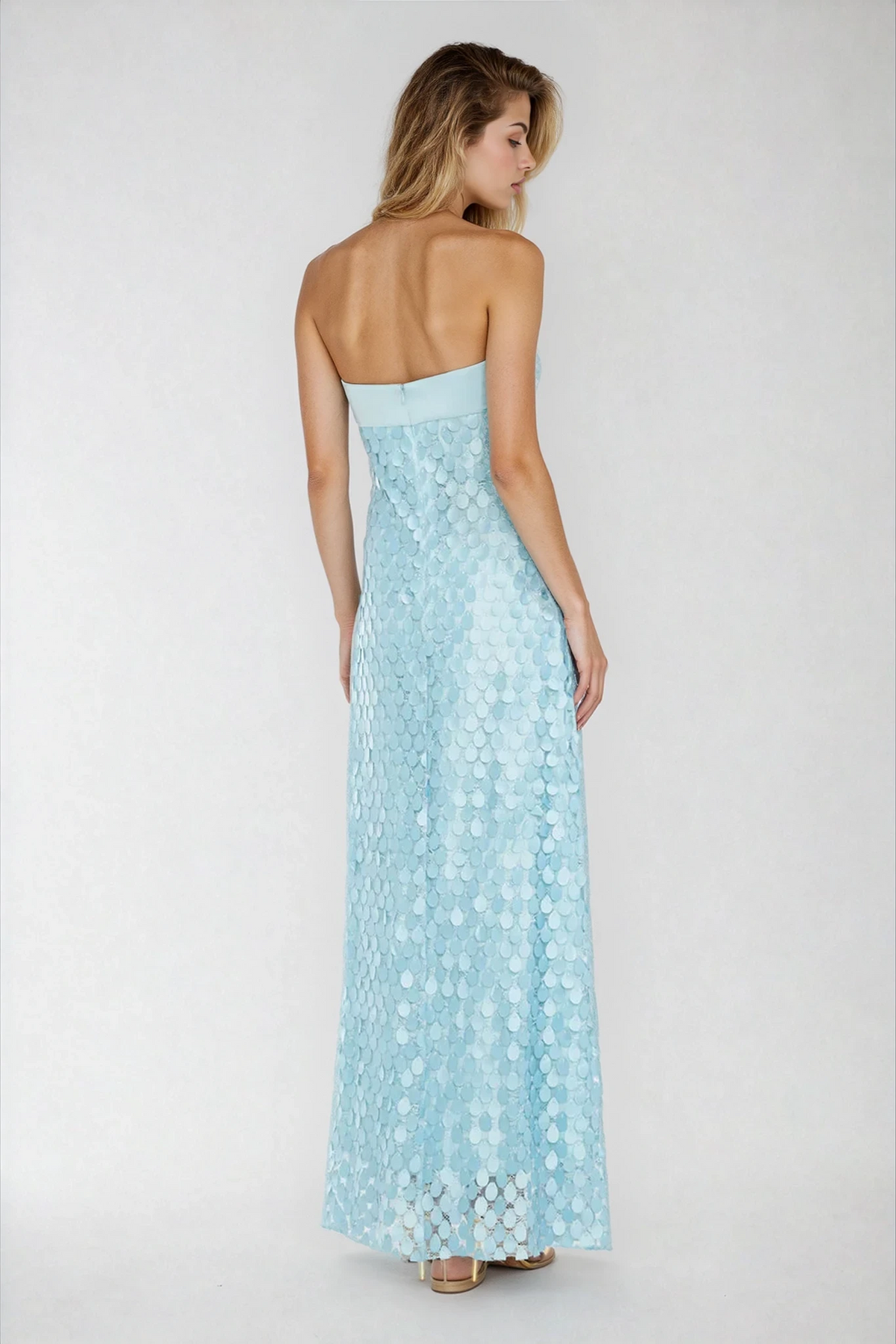 Peony Dreams Dress - Blue