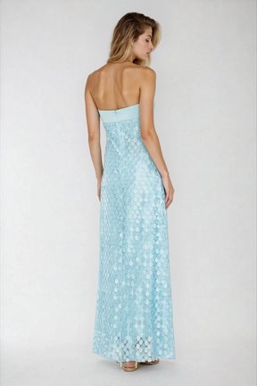 Peony Dreams Dress - Blue