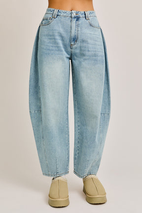 High Waist Barrel Jeans