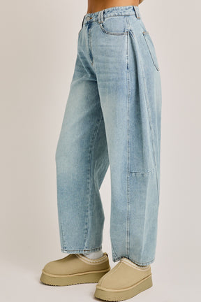 High Waist Barrel Jeans