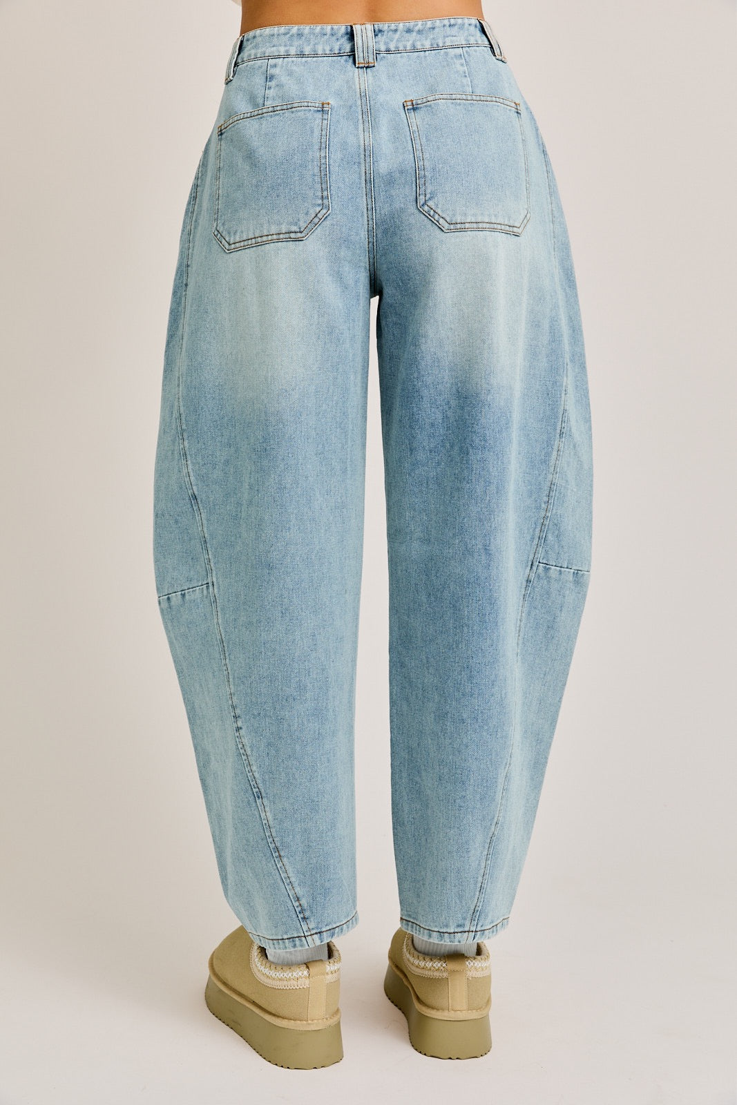 High Waist Barrel Jeans