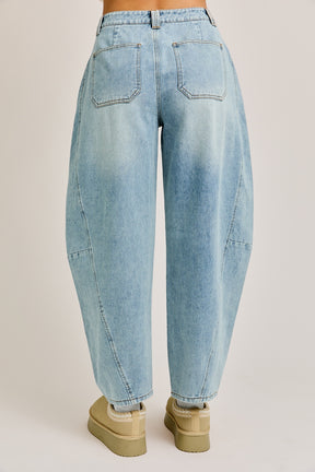 High Waist Barrel Jeans