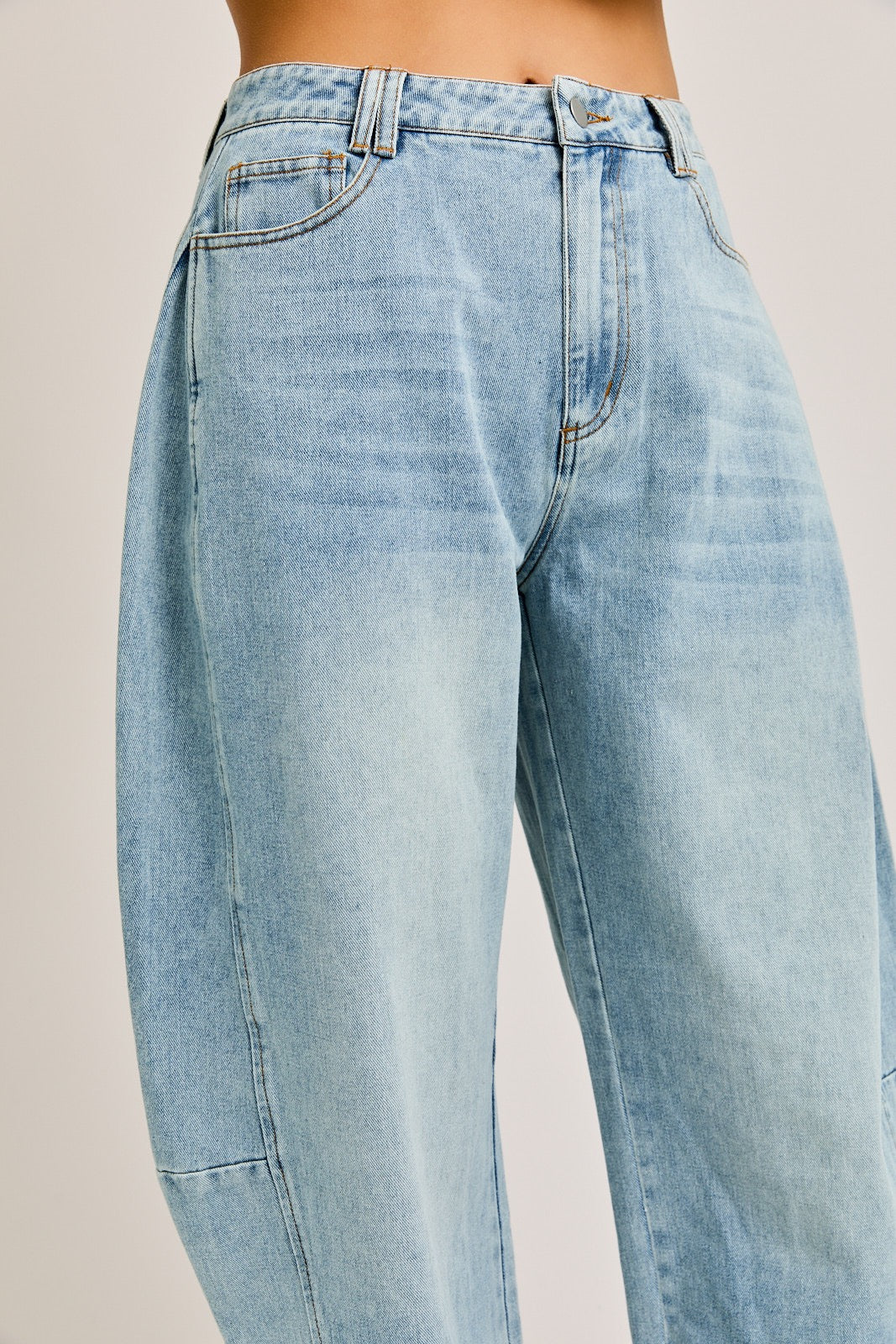 High Waist Barrel Jeans