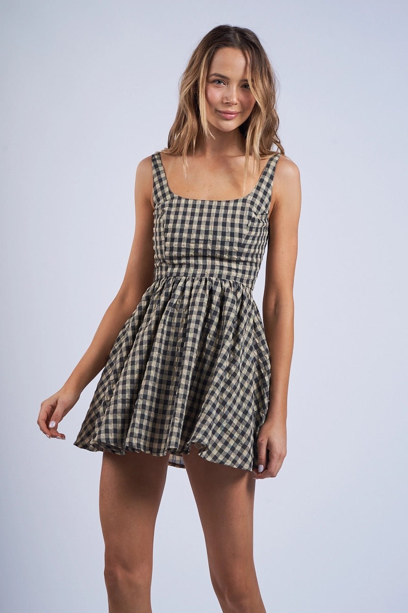 Secret Checker Mini Dress