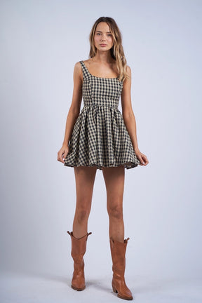 Secret Checker Mini Dress