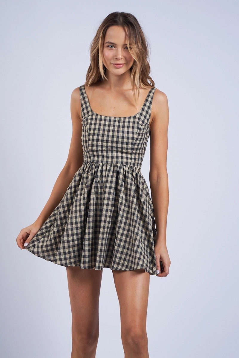 Secret Checker Mini Dress