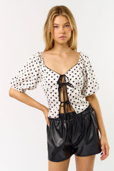 Polka Dot Tie Top