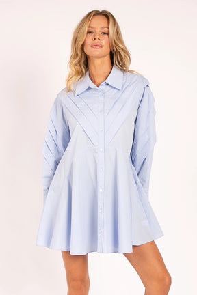 Cotton Cloud Dress- Blue