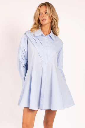 Cotton Cloud Dress- Blue