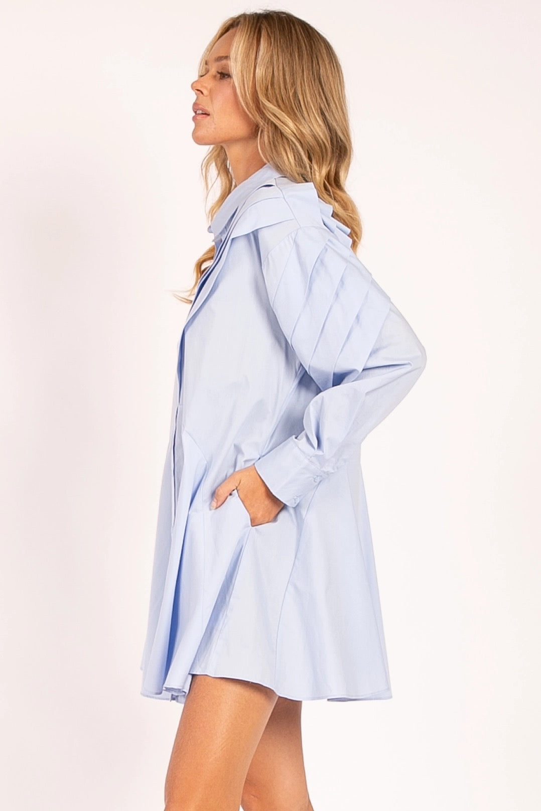 Cotton Cloud Dress- Blue