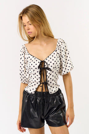 Polka Dot Tie Top