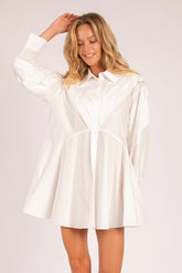 Cotton Cloud Dress- White